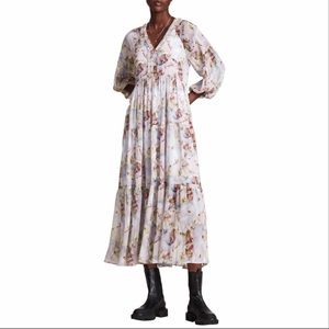 AllSaints • Trude Vimur Midi Dress • Ice Blue